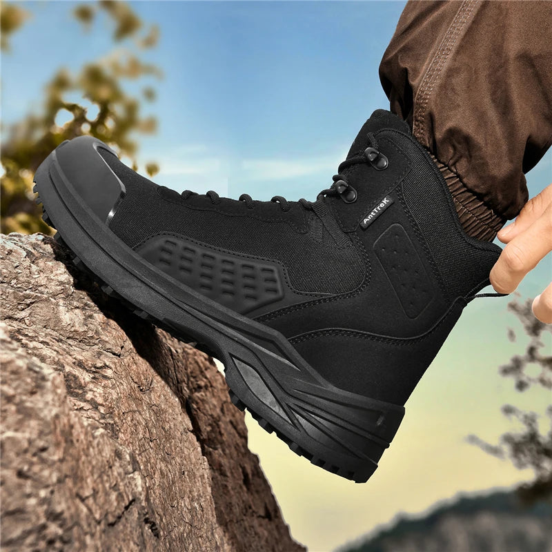 New men's hiking boots, high top combat training boots, anti slip snow boots, field desert boots, outdoor cycling shoes