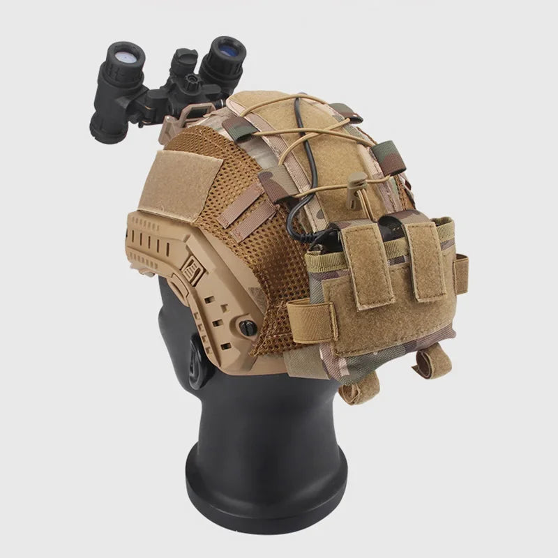 Tactical FAST Helmet Cover Pouch Removable MK2 Battery Case Helmet Airsoft Hunting Camo Counterweight Bag