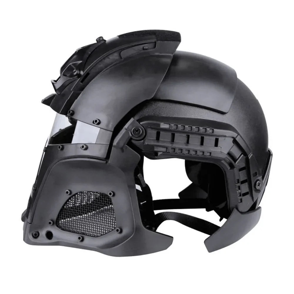 Tactical Helmet Modular Medieval Iron Warrior Protective Paintball Airsoft Helmet Replaceable Lenses Outdoor Sports Cycling Gear