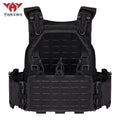 YAKEDA Tactical Outdoor Vest Quick Release Airsoft Vest for Men Adjustable Breathable Combat Training Vest with Hook and Loop
