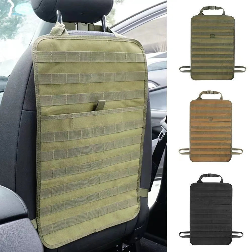 Molle Tactical Car Seat Cushion Universal Four Seasons Storage Bag Hanging Bags Car Stowing Tidying Pocket Interior Accessories