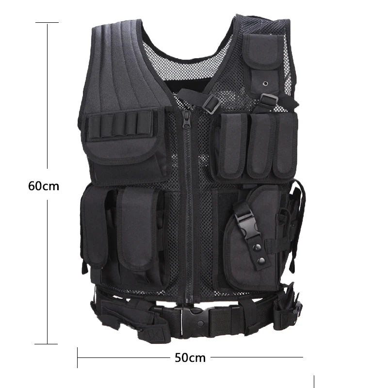 Multi-Pocket Tactical Vest Jungle Combat Protection Vests Security Hunting Outdoor CS Game Airsoft Training Jacket