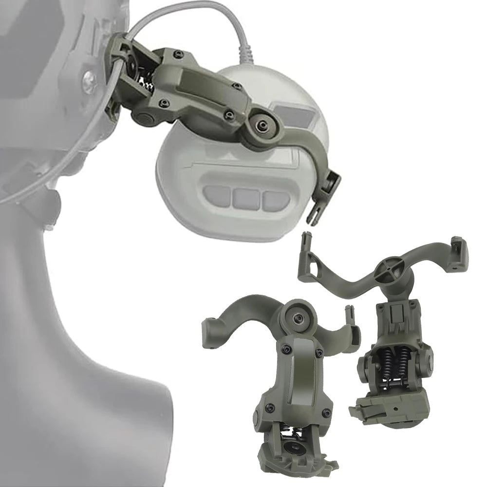 Tactical Headphone Mount EARMOR M32 Rail Mount Bracket Quick Helmet Rail Mount Adapter Suspension Headphone Mount