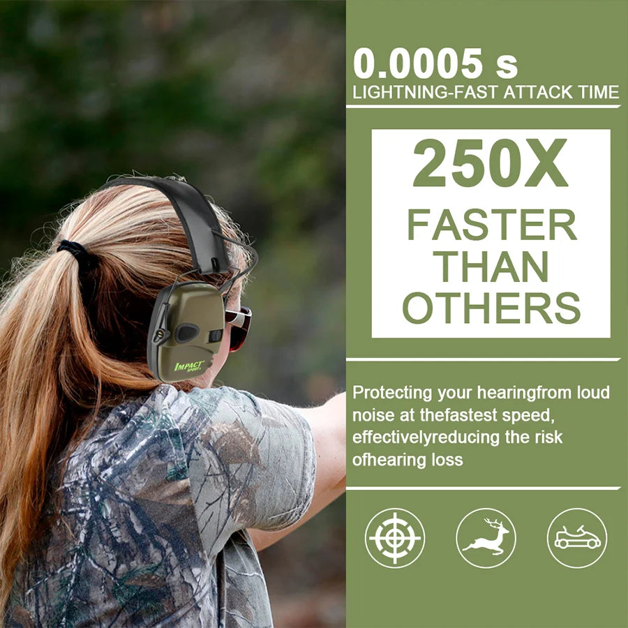 2PCS 1PCS Outdoor Tactical Shooting Electronic Earmuffs Shooting Headphones Noise Reduction Hearing Protection Ear Protection