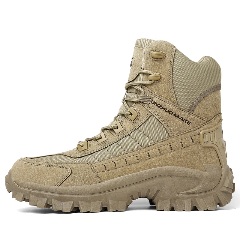 Mens Ankle Boot  Men's Desert Combat  Boots Tactical Boots Male Hiking Shoes Work Safety Shoes Motocycle Boots Big Size 39-46
