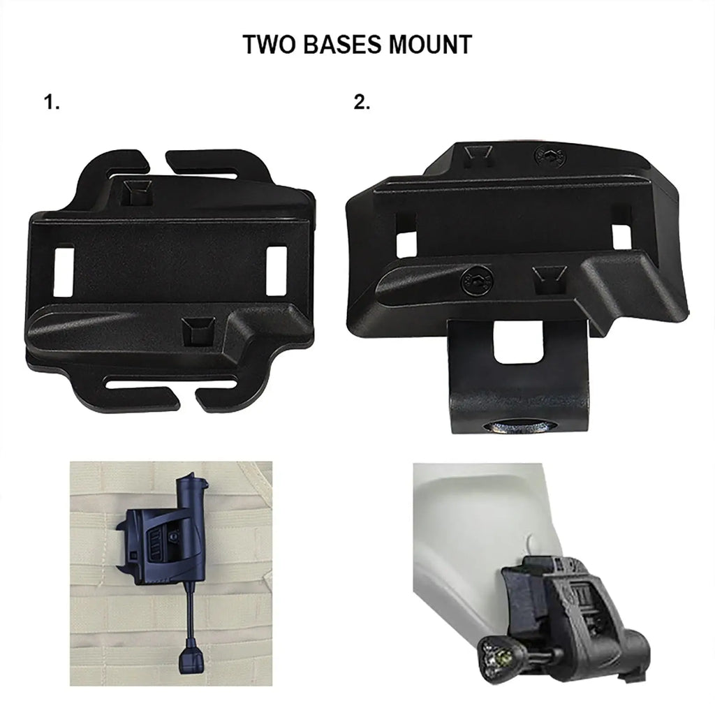 Tactical Outdoor Flashlight Head Mounted Rail Multifunction Torch White Red Strobe Light Illumination Tool Hunting Accessories