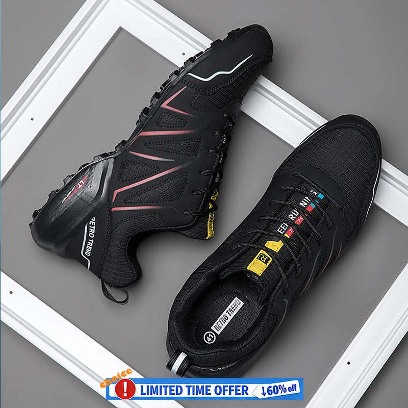 Men‘s Outdoor Hiking Shoes Non-slip Wear Resistant Breathable Splashproof Climbing Hunting Mountain Shoes Male Trekking Sneaker
