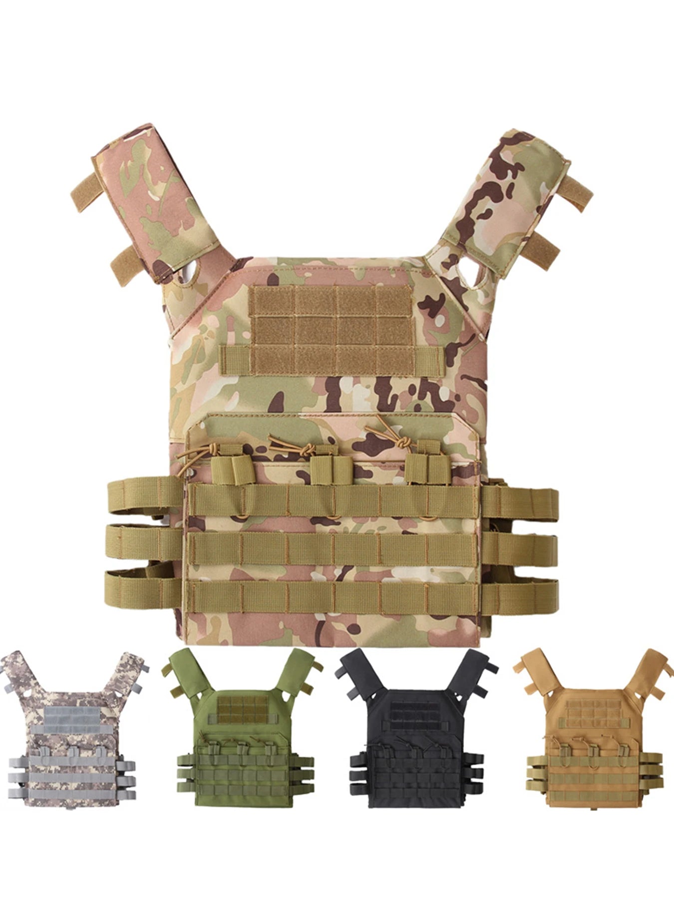 Military Waterproof Tactical Vest JPC - Lightweight MOLLE Plate Carrier for Jungle Security CS Hunting Outdoor Body Armor