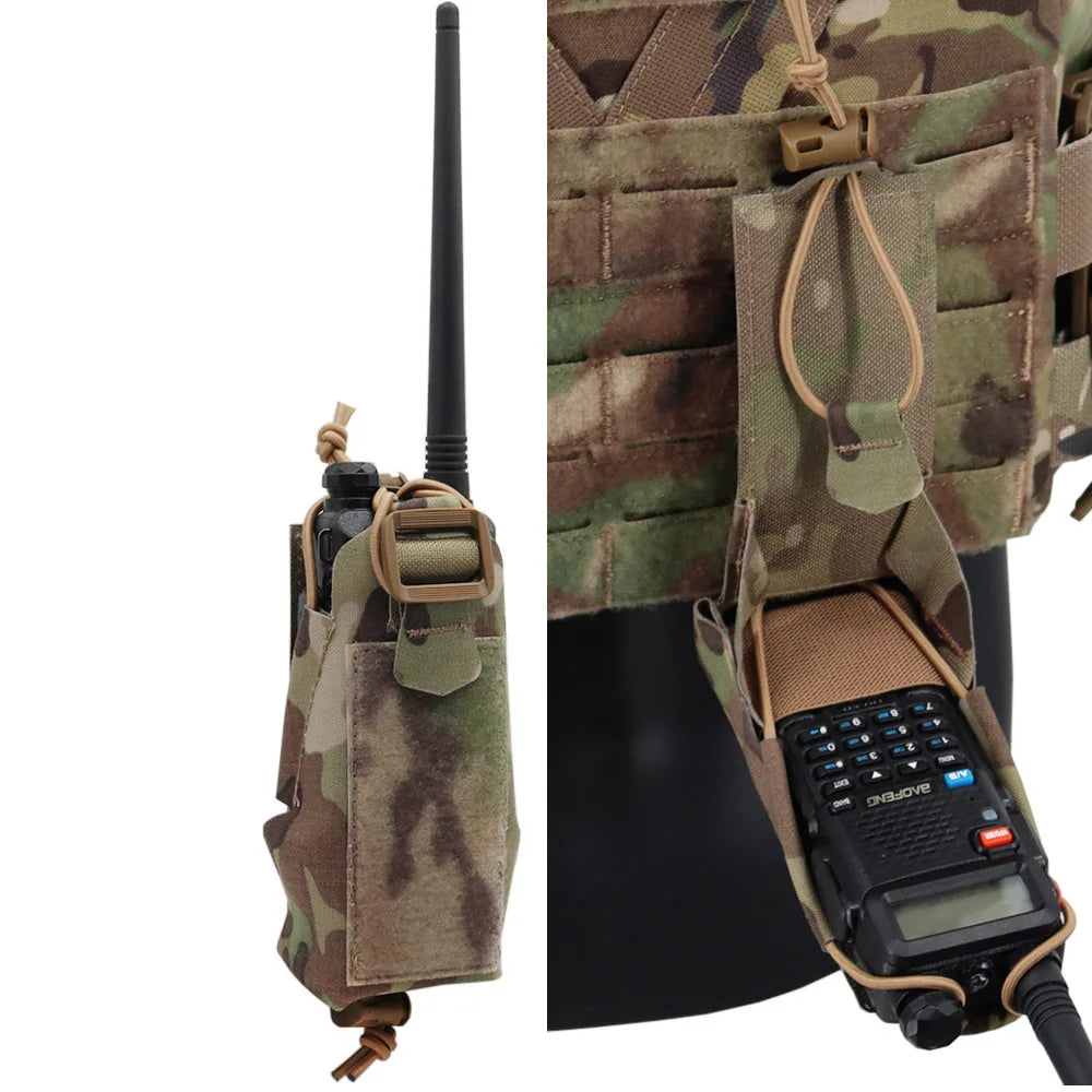 Molle Tactical Gridlok Radio Pouch UV5R UV82 BAOFENG/POFUNG Walkie Talkie Bag Intercom Pouch For Hunting Airsoft