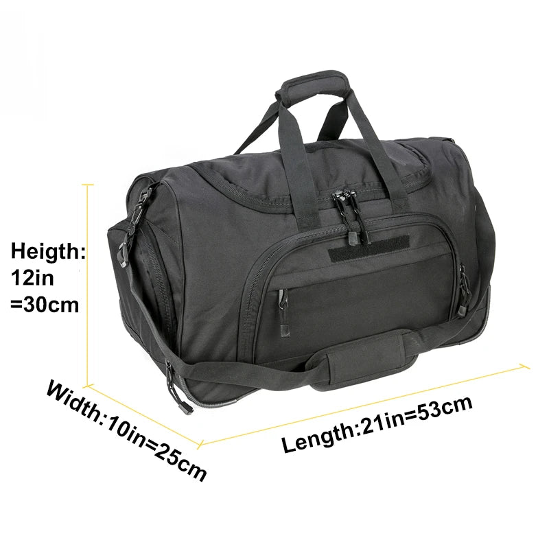 LQARMY 40L Waterproof Gym Bag Men Sports Travel Bags Tactical Duffle Luggage Outdoor Fitness Training Bag