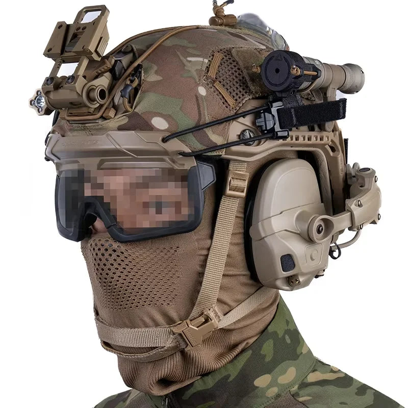 Full Face Mask Headger Motocross Riding Scarf Tactical Airsoft Head Cover Cosplay Party Hat Hunting Training Gear Ranger Green