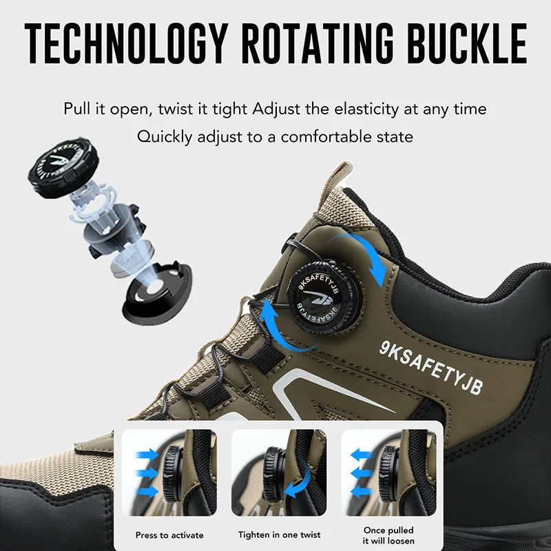 Size 47 48 Work Safety Shoes Men Women Indestructible Steel Toe Shoes Lightweight Security Work Sneakers Protective Safety Boots
