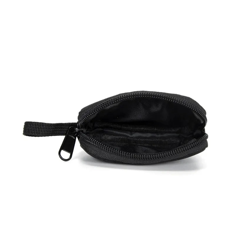 Nylon Double Zipper Pocket Coin Purse Men Tactical Outdoor Small Card Holder Keys Storage Belt Waist Bag Molle Pouch Lightweight