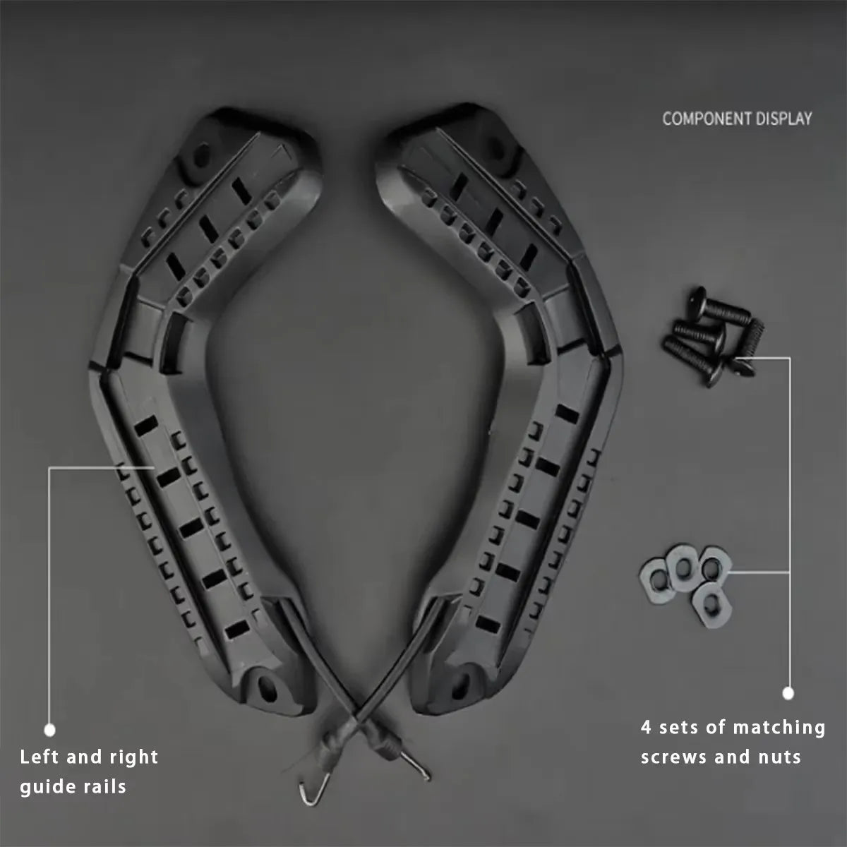 BOOIU Fast Tactical Helmet ABS Side Guide Rail ARC Nylon Mount Guide Rail Outdoor CS FAST Airsoft Helmet Accessories