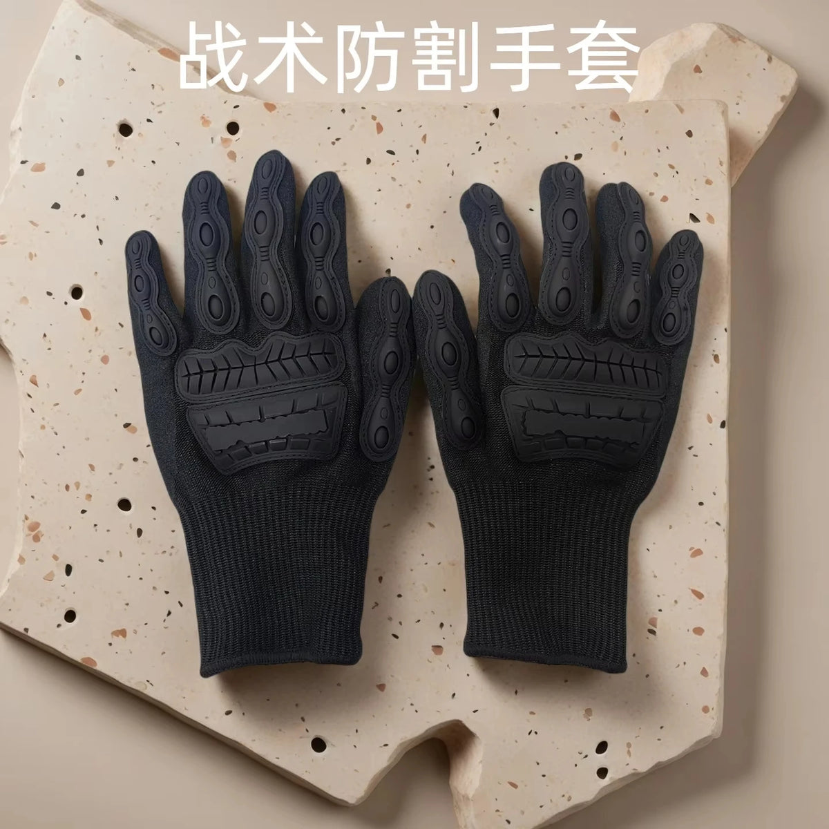 Tactical Anti-Cut Full Finger Gloves Level 5 Protection Touch Screen Combat Mittens Anti-Skid Hard Knuckle Impact Gear Men