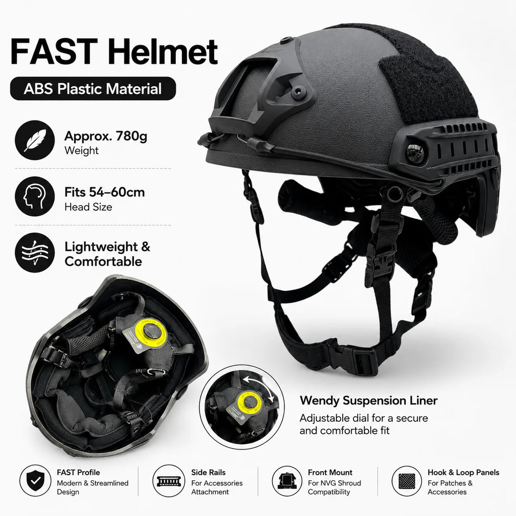 FAST Helmet Airsoft MH Helmet ABS New Thickened Outdoor PJ Air Gun Shooting CS Protective Equipment