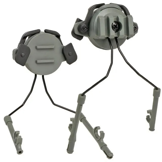 BOOIU Tactical Rail Mounts Headset Fast Helmet Rail Adapter Headset Holder Shooting 360 Rotation Airsoft Helmet Rail Bracket