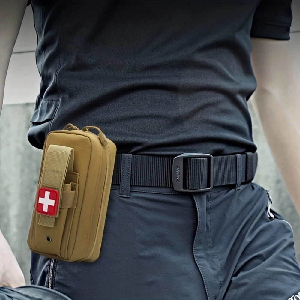 1 Outdoor Camping Hiking Tactical Waist Bag, Outdoor Military Enthusiasts Cross-Country Bag, Multi-Functional Waist Bag