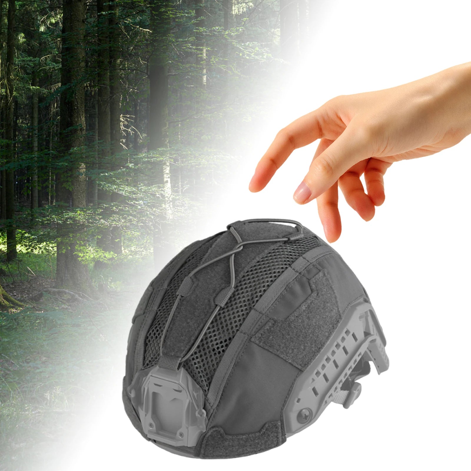 For WOSPORT FAST SF High-Cut Helmet Cover with Elastic Fixed Cord Tactic Helmets Cover Wear Resist for GEN4 Outdoor Airsoft Gear