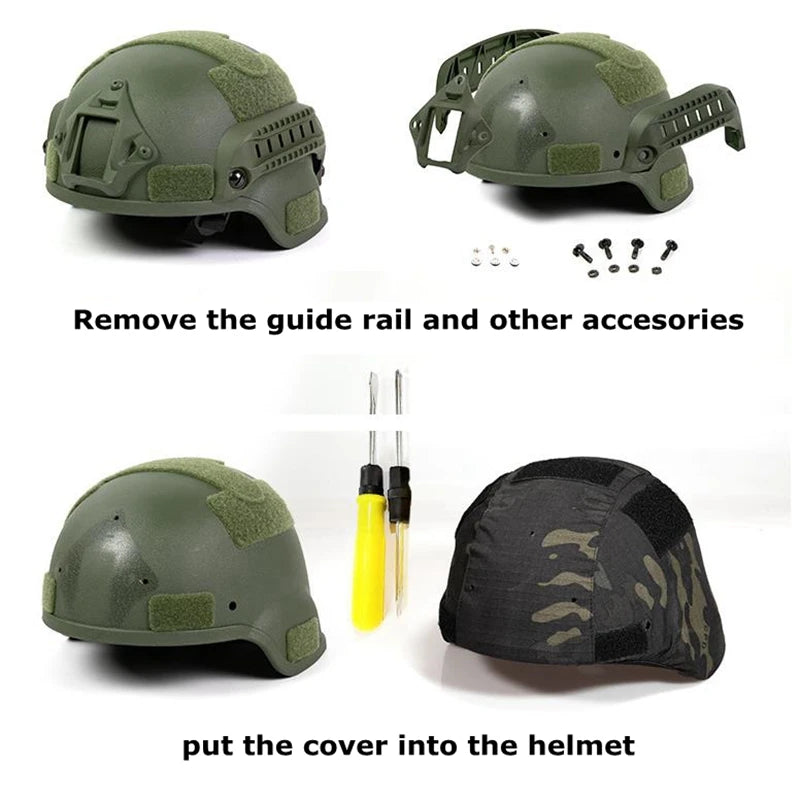 Multicam Helmet Cover Airsoft Tactical Helmet Cover for Military MICH 2000 Helmet Airsoft Shooting Sports Equipment