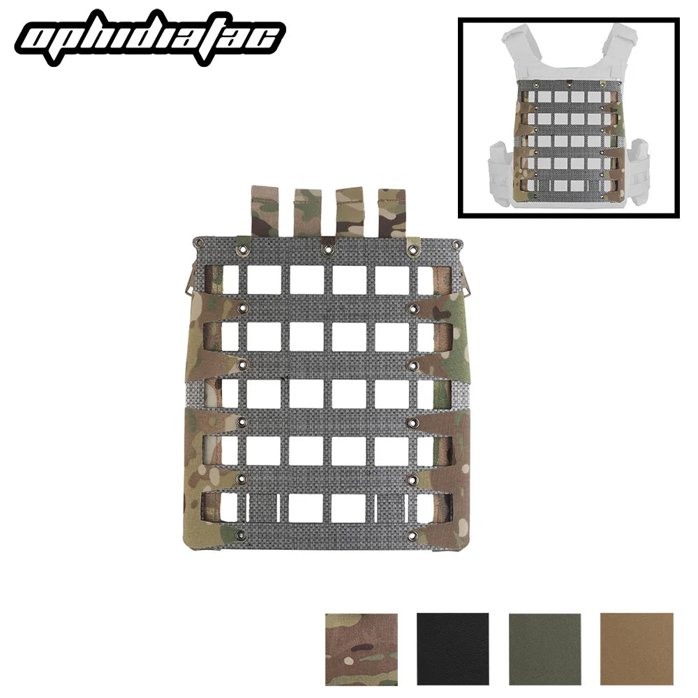 OPHIDIAN Plate Carrier Back Panel MOLLE Zipper Kit FERRO Style FCPC V5 Hunting Vest Lightweight Stand Extension Gear
