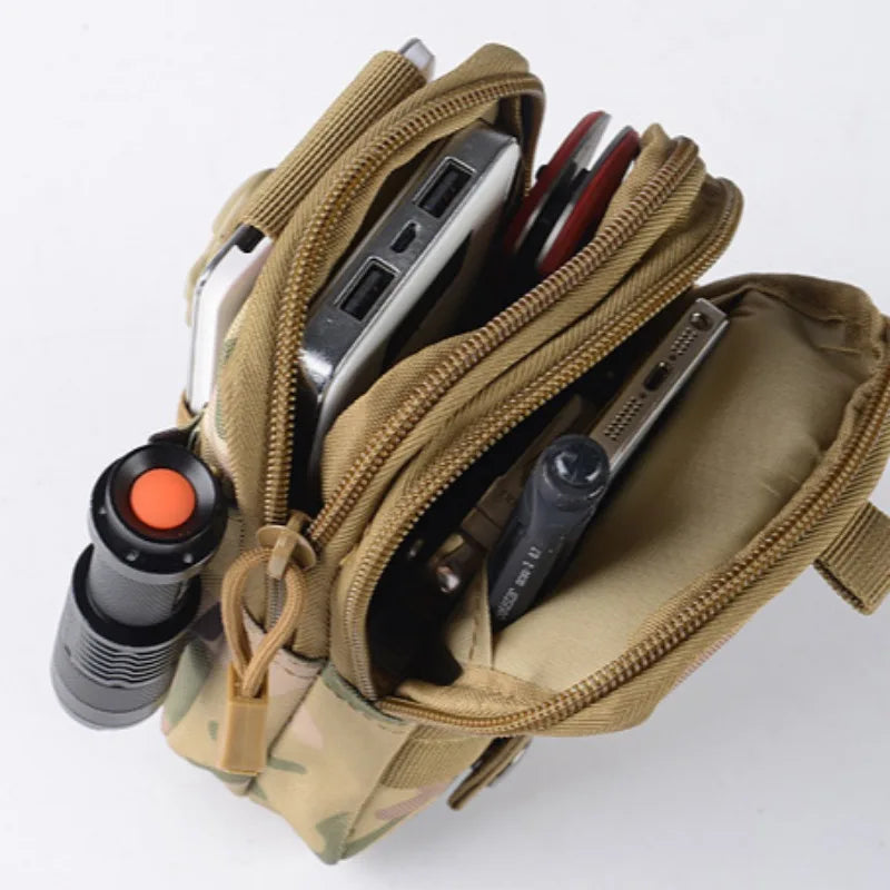 Waist Pouch Outdoor Hunting Camping Men EDC Tool Bag Utility Gadget Organizer Vest Pack Purse Mobile Phone Case