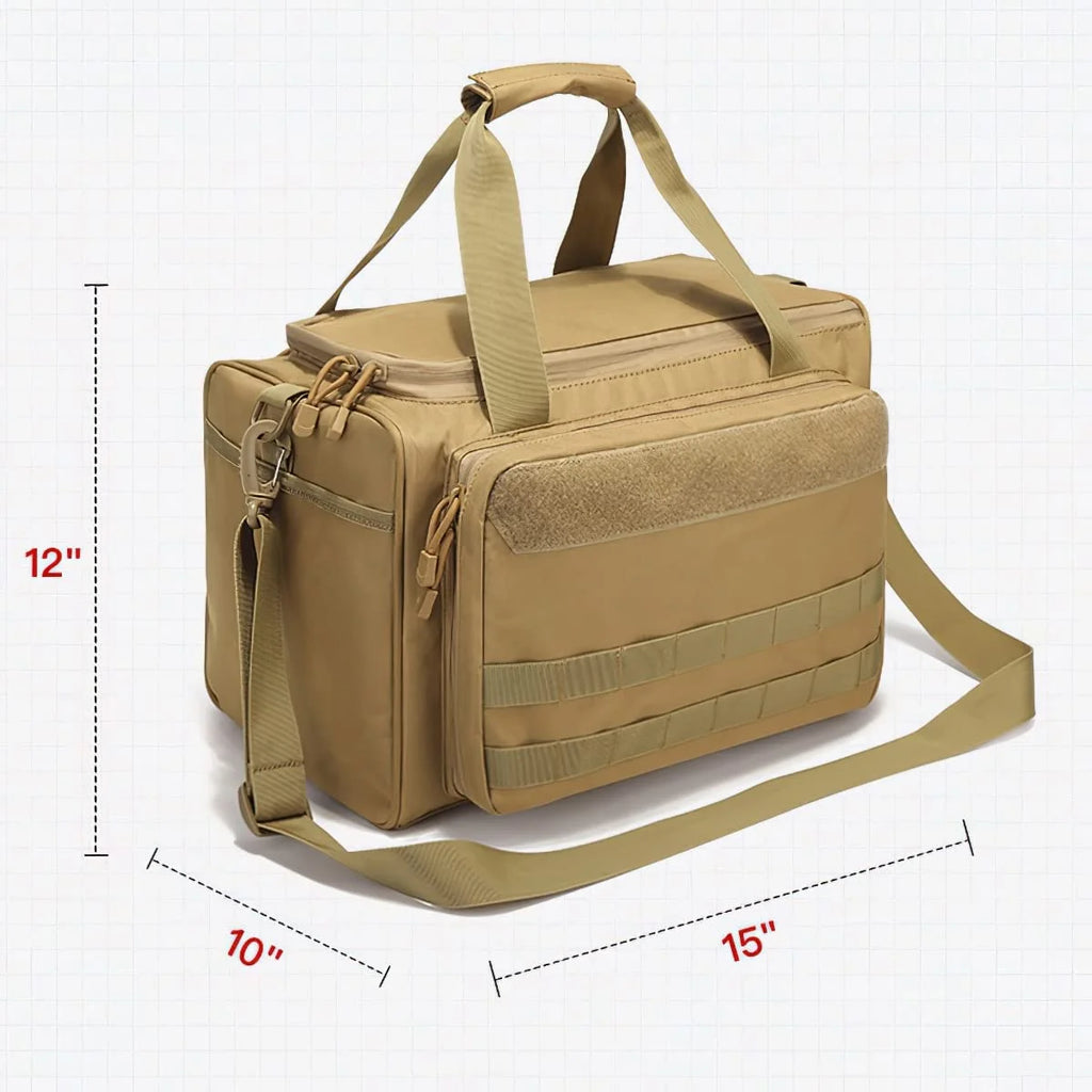 Tactical Gun Range Bag Deluxe Pistol Shooting Range For Shooting, Range, Storage and Transport