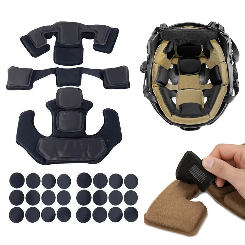 Memory Foam Tactical Helmet Protective Pads Set Replacement for Airsoft Hunting CP Fast MICH Helmet Accessories