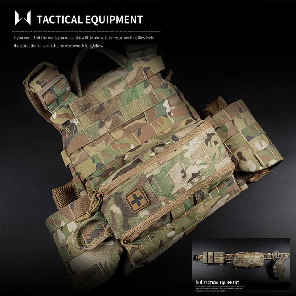 Camping First Aid Kit MOLLE Waist Belt Bag Hunting Vest Plate Carrier Gear Outdoor Quick Response Tactical Medical Pouch