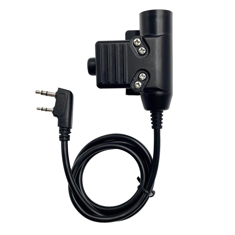 EARMOR Tactical PTT Tactical Headset Button activated push-to-talk PTT adapter M51 and AUX radio interface KENWOOD
