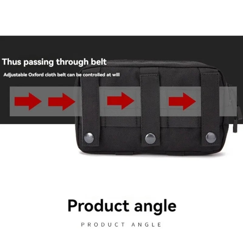 Tactical MOLLE Waist Pouch Compact EDC Utility Bag Phone Tool Storage Outdoor Hunting Hiking Accessory