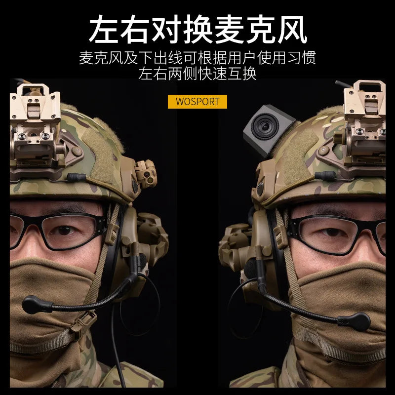 Tactical Airsoft FAST Helmet Set with GPNVG-18 NVG Mount Venom Balaclava Full Face Mask Headset Battery Bag Signal Light