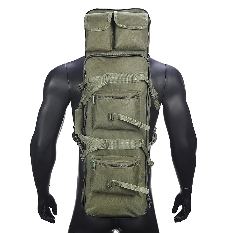 ouble layer large capacity outdoor multifunctional backpack with three gear small bag, travel sports fishing bag