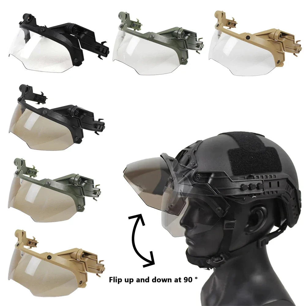 Adjustable Tactical Helmet Guide OP Goggles Detachable FAST MICH Helmet Anti Fog and Anti Riot OP CS Protective Goggles