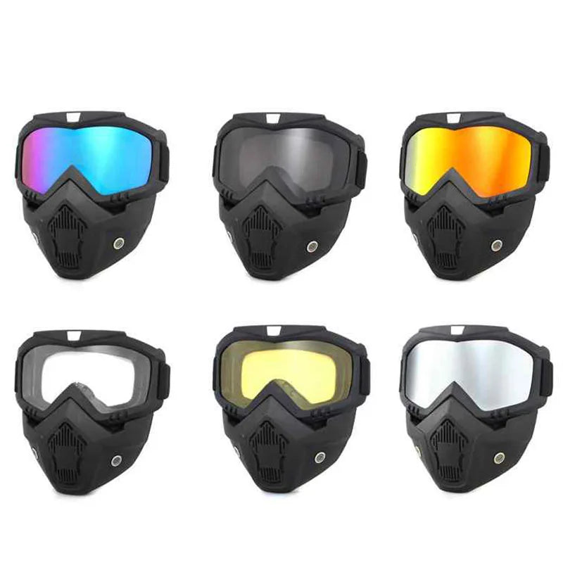 Bicycle Helmet Full Face Anti-fog Mask Helmet Full Head Gear Paintball Mask with Mouth Filter Safety Goggle Hunting Gear