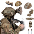 Tactical Airsoft Helmet Set With four Night Vision Goggles Model Weight Bag L4G24 Bracket Signal Light for Shooting Role Play