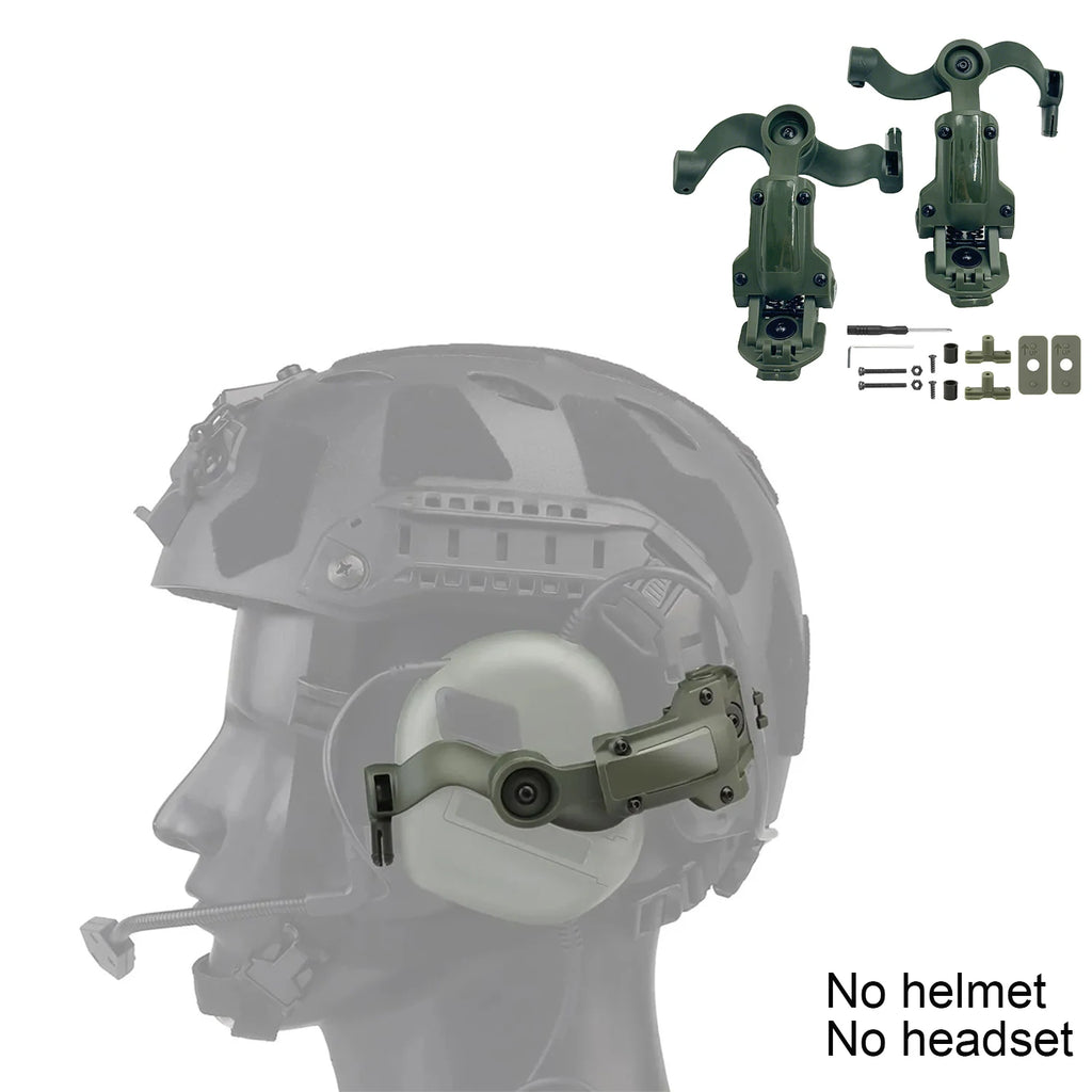 Multi-Angle Rotation Helmet Rail Adapter for Tactical Headset Fit OPS Core ARC and Team Wendy Rail