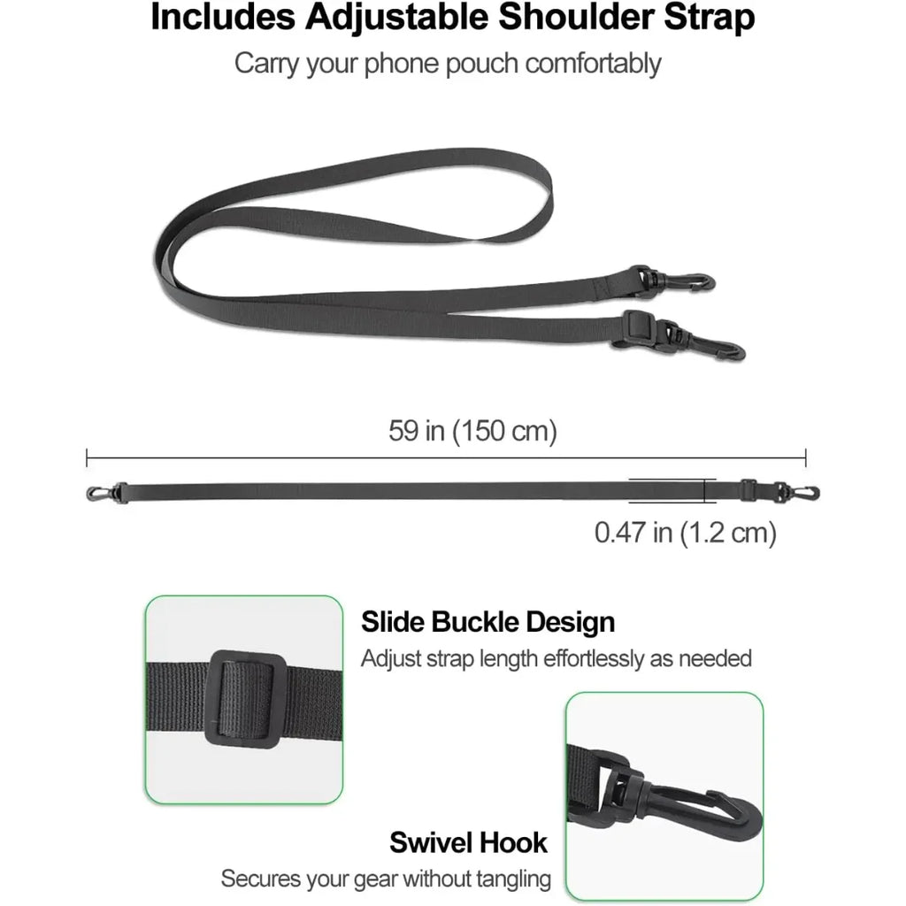 Backpack Shoulder Strap Pouch - Smartphone Strap Pack,Waterproof Backpack Strap Pocket Attachment Bag for Hikers