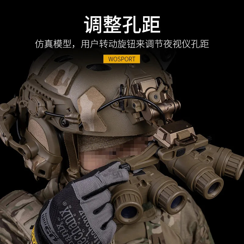 Tactical Airsoft FAST Helmet Set with GPNVG-18 NVG Mount Venom Balaclava Full Face Mask Headset Battery Bag Signal Light