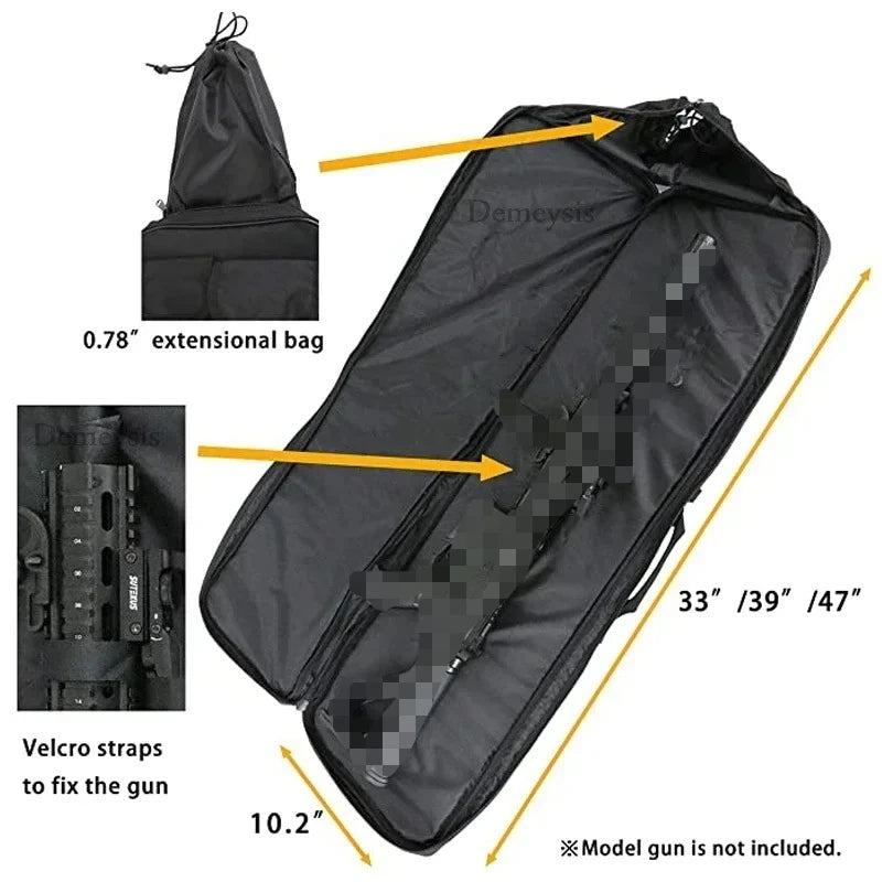 Tactical Gun Bag for Rifle Shotgun Hunting Airsoft Shooting Outdoor Rifle Case with Padded Interior Shockproof
