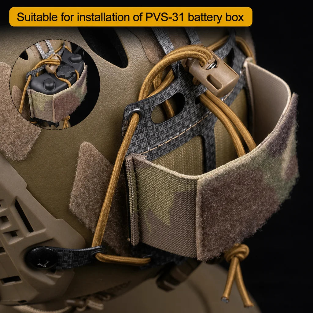NVG Battery Box Storage Pouch for PVS31 Tactical Helmet Bag Adjustable Anti Drop System Multi Function Accessories Pouch