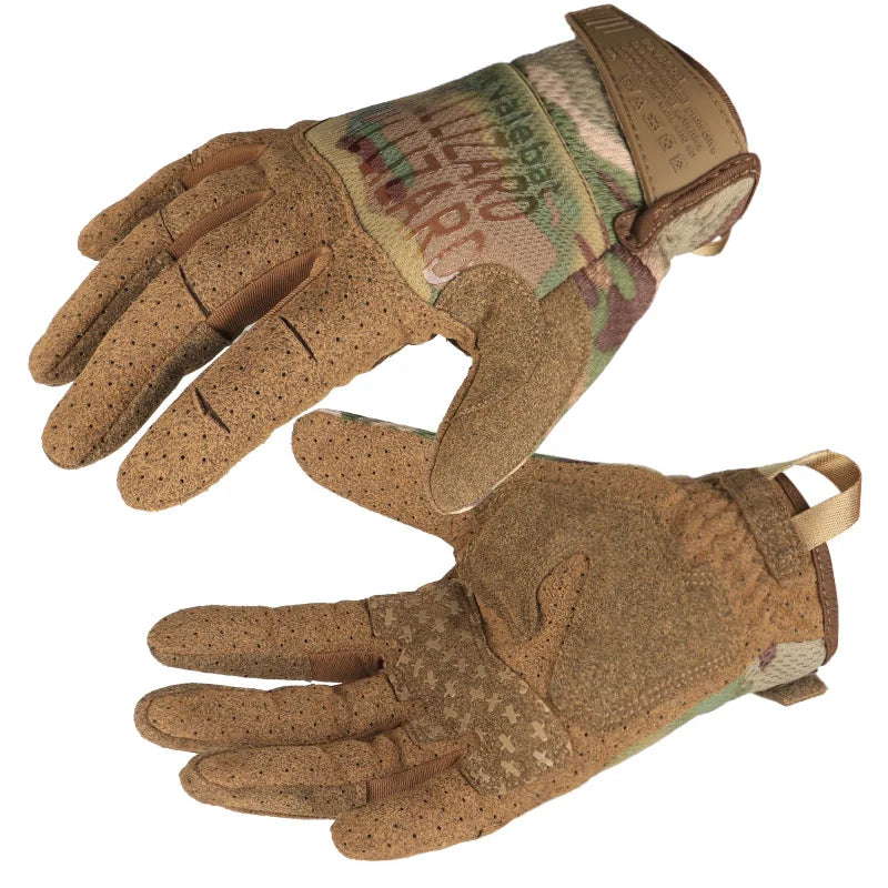Outdoor tactical gloves breathable five-finger non-slip wear-resistant cycling gloves multi-functional protective gloves