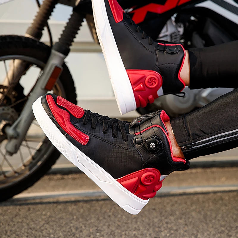 Motorcycle Boots Waterproof Men TPU Protective Motocross Shoes Men's Motorbike Riding Boot Anti-slip Motos Ankle Length Shoes