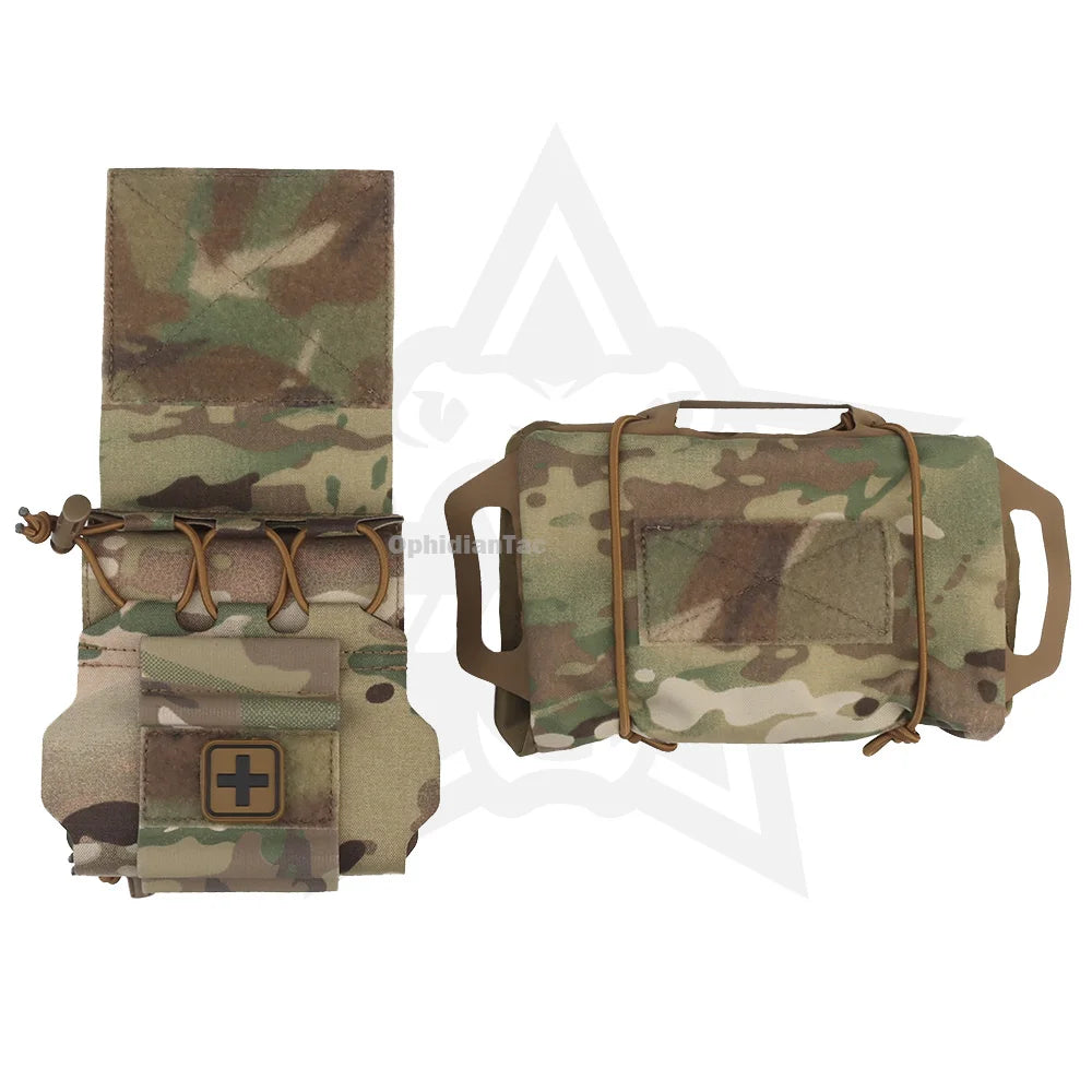 OPHIDIAN  First Aid Kit - MOLLE Compatible Hunting Hanging Bag Portable emergency supply storage for outdoor survival activities