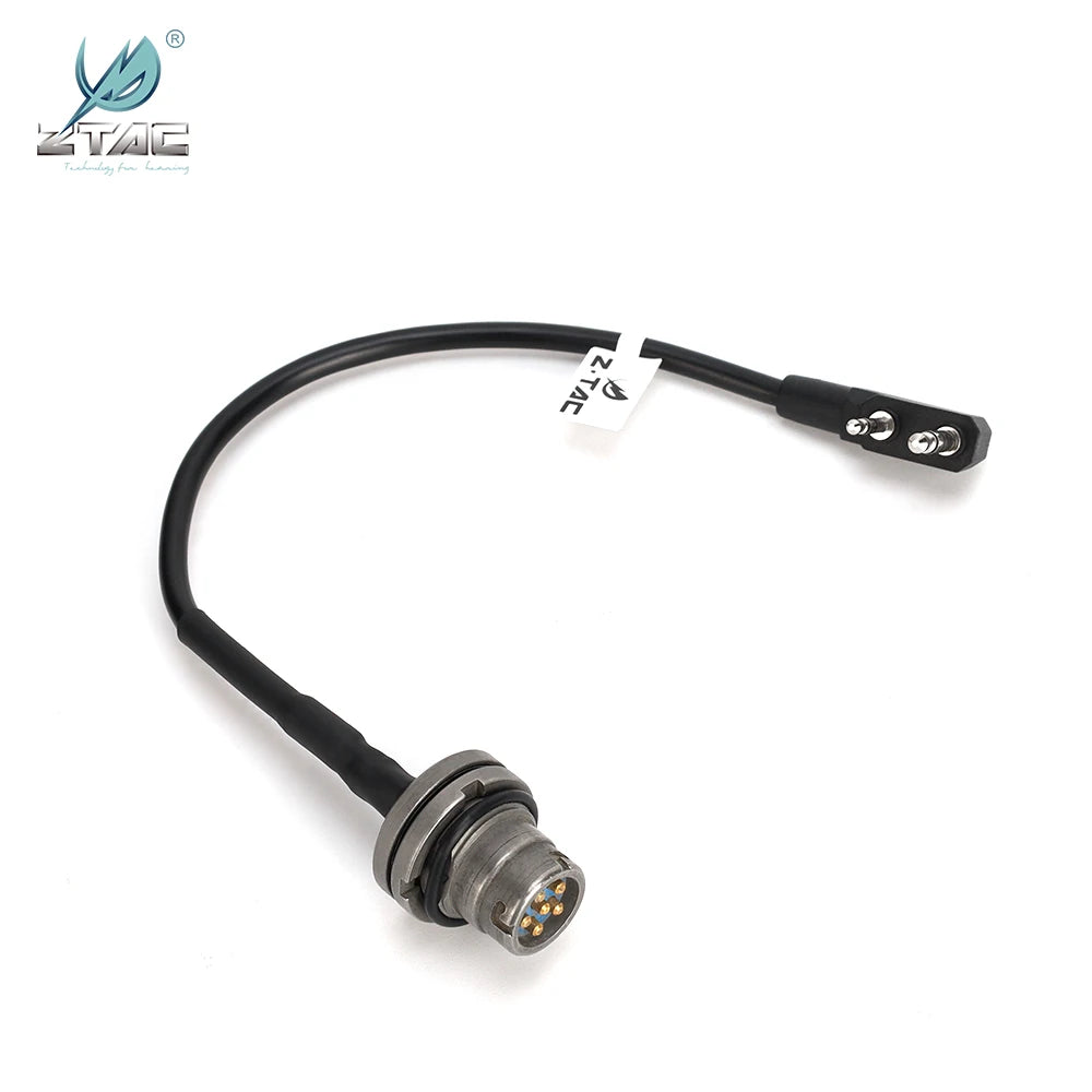 Z-TAC 6 Pin Socket Adapter Cable Compatible With Kenwood Baofeng Radio Tactical Headset Walkie Talkie PTT Connector Airsoft Gear