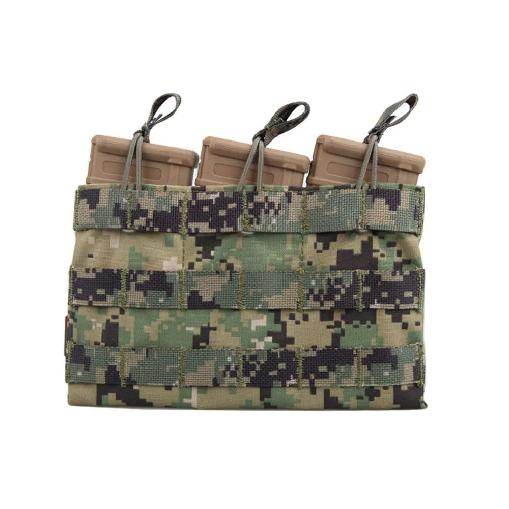 Emersongear 5.56 Triple Open Top Mag Pouch Combat Gear Molle Magazine Pouch Mag Holder Trekking Camping Training Nylon EM6356