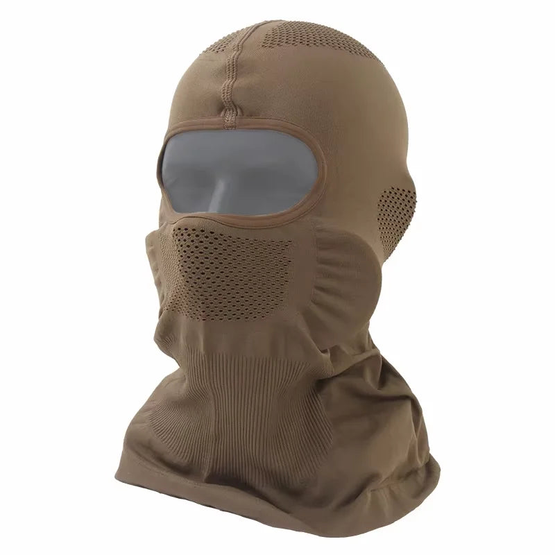 Full Face Mask Headger Motocross Riding Scarf Tactical Airsoft Head Cover Cosplay Party Hat Hunting Training Gear Ranger Green
