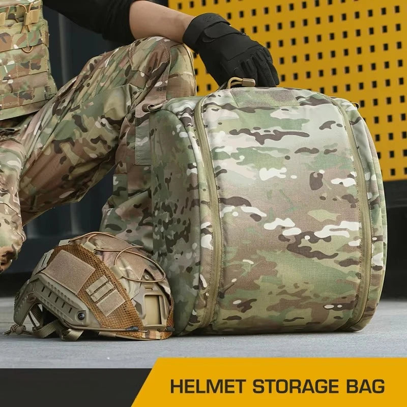 Tactical Helmet Storage Bag Multipurpose Handheld Pack Outdoor Motorcycle Cycling Hiking Hunting Airsoft Helmet Gear