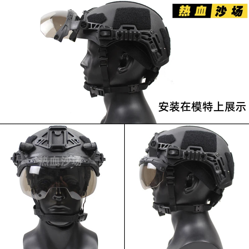 WD Tactical Helmet EX3.0 Rail Third Generation Track Specific Goggles