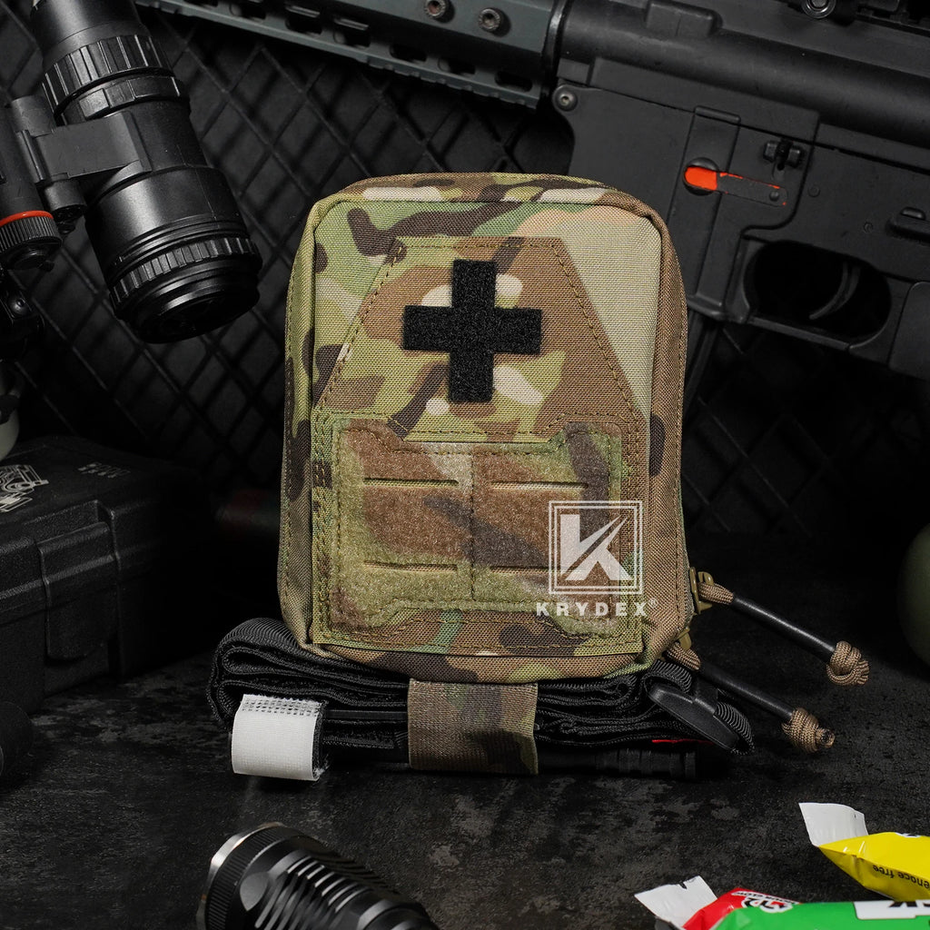 KRYDEX Tactical IFAK Pouch First Aid Holder Tourniquet Trauma Bag Outdoor Survival Hunting Medical Utility Pouch